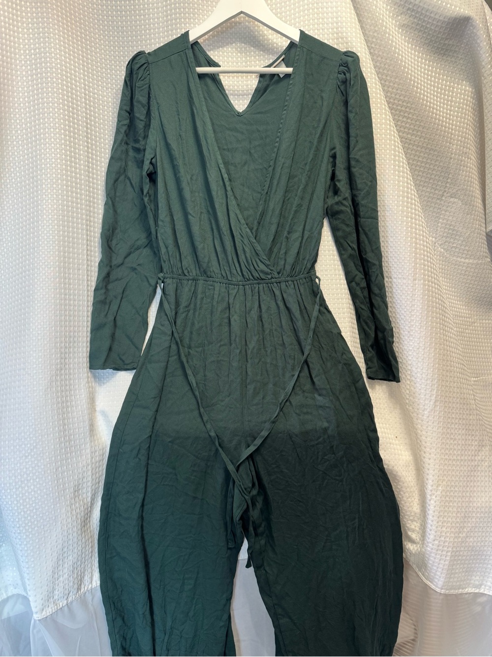 a new day Dark Green Wrap-Front Jumpsuit
